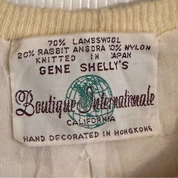 RARE 1950's Gene Shelly’s Boutique Internationale California beaded cardigan - Picture 5 of 16